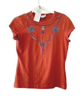 Boho Philosophy di Alberta Ferretti Vintage Embellished Beaded Short Sleeve